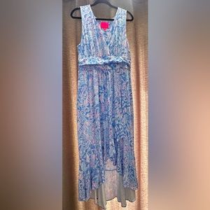 Lilly Pulitzer Boca Blue Sea What I Sea Moana Maxi Dress. XL.